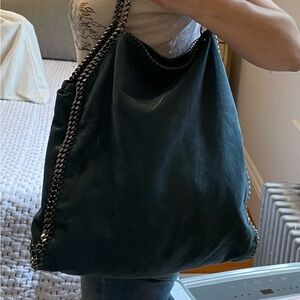 Blue Stella McCartney Falabella large vegan tote bag.